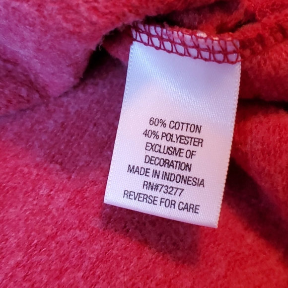 SO size Large red cropped sweatshirt - Picture 7 of 8